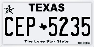 TX license plate CEP5235