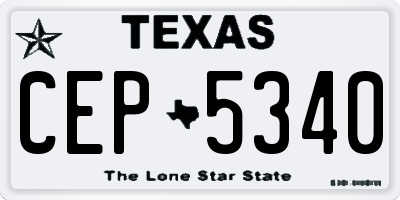 TX license plate CEP5340