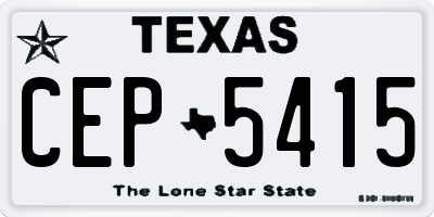 TX license plate CEP5415