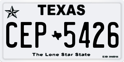 TX license plate CEP5426