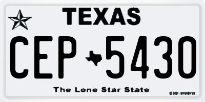 TX license plate CEP5430