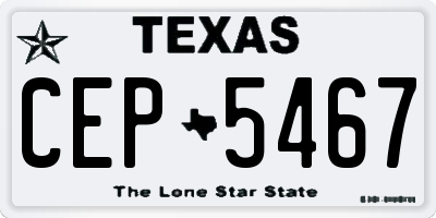 TX license plate CEP5467