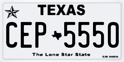 TX license plate CEP5550
