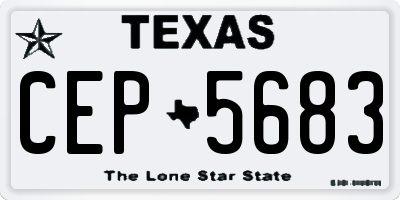 TX license plate CEP5683