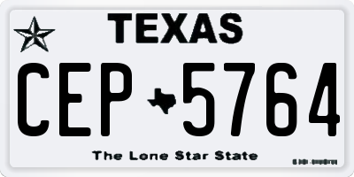 TX license plate CEP5764
