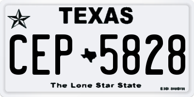 TX license plate CEP5828