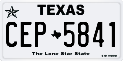 TX license plate CEP5841