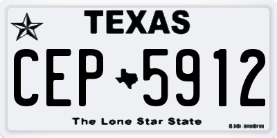 TX license plate CEP5912