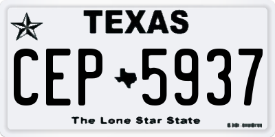 TX license plate CEP5937