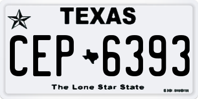 TX license plate CEP6393
