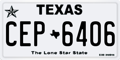 TX license plate CEP6406