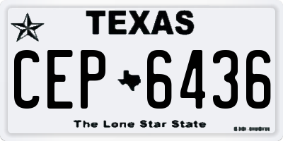 TX license plate CEP6436