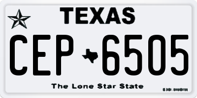 TX license plate CEP6505
