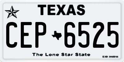 TX license plate CEP6525
