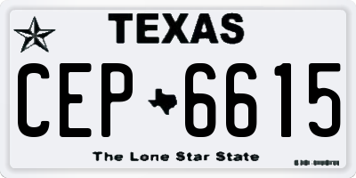 TX license plate CEP6615