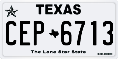 TX license plate CEP6713