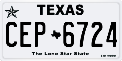 TX license plate CEP6724