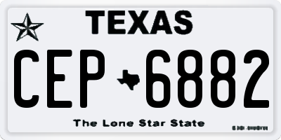 TX license plate CEP6882