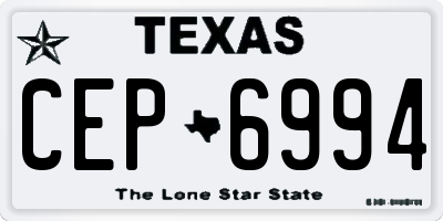 TX license plate CEP6994