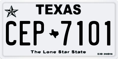 TX license plate CEP7101