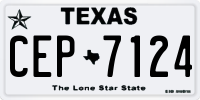 TX license plate CEP7124