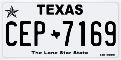 TX license plate CEP7169