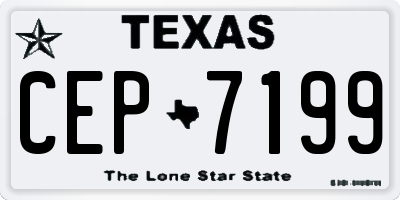 TX license plate CEP7199