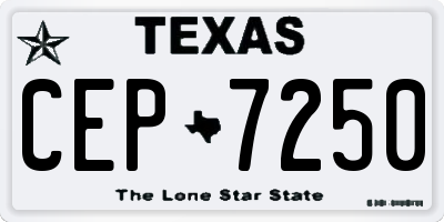 TX license plate CEP7250