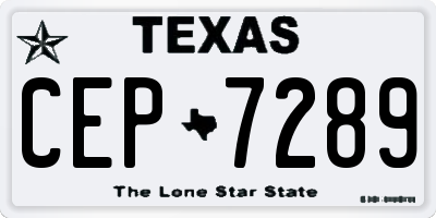 TX license plate CEP7289