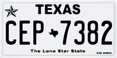 TX license plate CEP7382