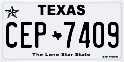 TX license plate CEP7409