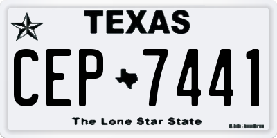 TX license plate CEP7441