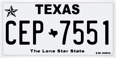 TX license plate CEP7551