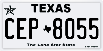 TX license plate CEP8055