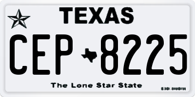 TX license plate CEP8225