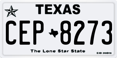 TX license plate CEP8273