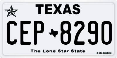 TX license plate CEP8290