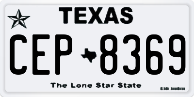 TX license plate CEP8369