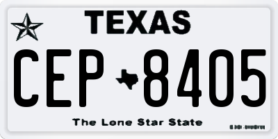 TX license plate CEP8405