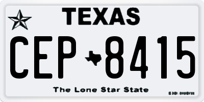 TX license plate CEP8415