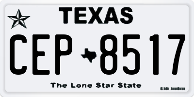 TX license plate CEP8517