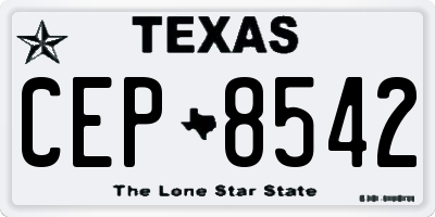 TX license plate CEP8542
