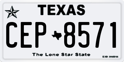 TX license plate CEP8571