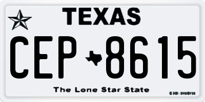 TX license plate CEP8615