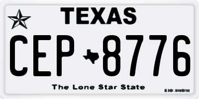 TX license plate CEP8776