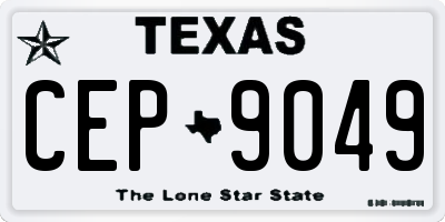 TX license plate CEP9049