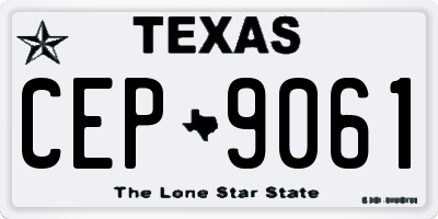 TX license plate CEP9061
