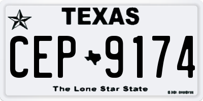 TX license plate CEP9174