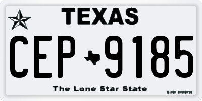 TX license plate CEP9185