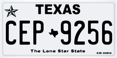 TX license plate CEP9256